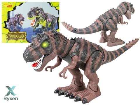 Dinozaur Na Baterie Tyranozaur Rex Chodzący Brązowy LEAN TOYS