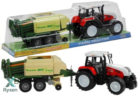 Duży Traktor z Przyczepą Maszyna Rolnicza 65 cm LEAN TOYS