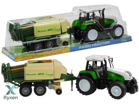 Duży Traktor z Przyczepą Maszyna Rolnicza 65 cm LEAN TOYS