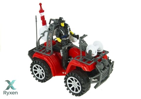 Duży Zestaw Straż Pożarna Wóz Strażacki Figurki Quad Kask Dla Dziecka LEAN TOYS