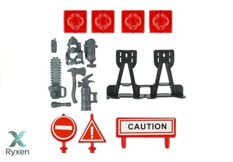 Duży Zestaw Straż Pożarna Wóz Strażacki Figurki Quad Kask Dla Dziecka LEAN TOYS