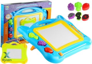 Duży Znikopis Tablica Magnetyczna Stempelki 2w1 LEAN TOYS
