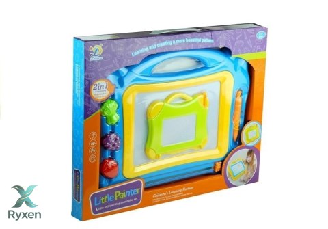 Duży Znikopis Tablica Magnetyczna Stempelki 2w1 LEAN TOYS
