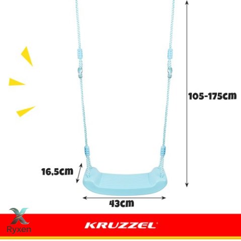 Huśtawka plastikowa - niebieska 25446 KRUZZEL