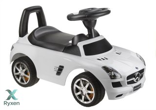 Jeździk Mercedes SLS AMG Pchacz Dla Dziecka Oparcie Schowek Biały LEAN CARS