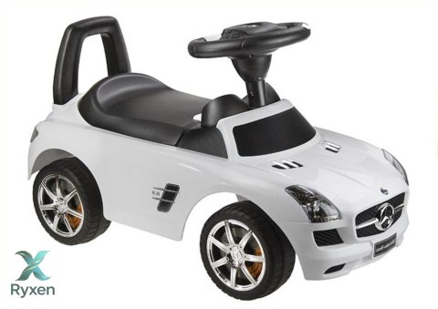 Jeździk Mercedes SLS AMG Pchacz Dla Dziecka Oparcie Schowek Biały LEAN CARS