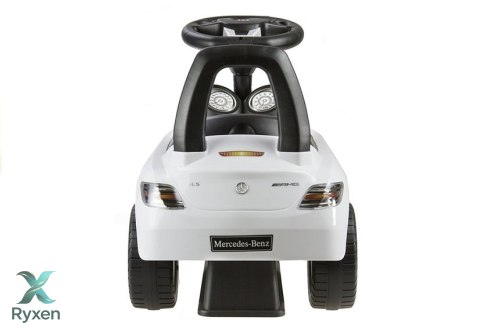 Jeździk Mercedes SLS AMG Pchacz Dla Dziecka Oparcie Schowek Biały LEAN CARS