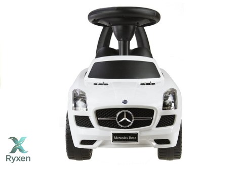 Jeździk Mercedes SLS AMG Pchacz Dla Dziecka Oparcie Schowek Biały LEAN CARS
