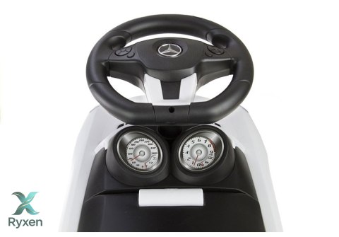 Jeździk Mercedes SLS AMG Pchacz Dla Dziecka Oparcie Schowek Biały LEAN CARS