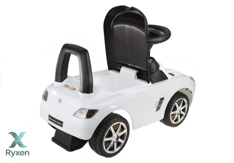 Jeździk Mercedes SLS AMG Pchacz Dla Dziecka Oparcie Schowek Biały LEAN CARS