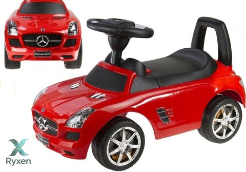 Jeździk Mercedes SLS AMG Pchacz Dla Dziecka Oparcie Schowek Czerwony LEAN CARS