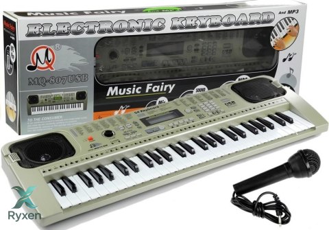Keyboard MQ807 Organy Pianinko + Mikrofon USB LEAN TOYS