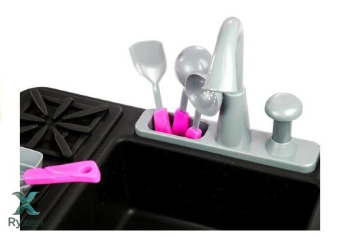 Kuchenka i Zlewozmywak z Akcesoriami Kran z Wodą LEAN TOYS