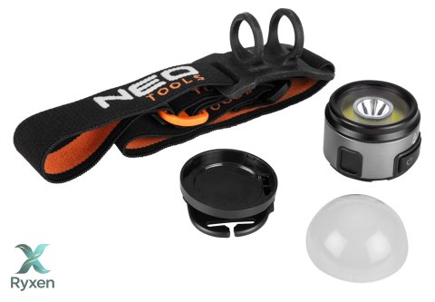 Lampa czołowa biwakowa aku 250+200 lm NEO TOOLS
