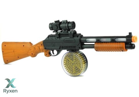 Pistolet Broń Karabin AK 868-1 Świeci Gra 60 cm LEAN TOYS