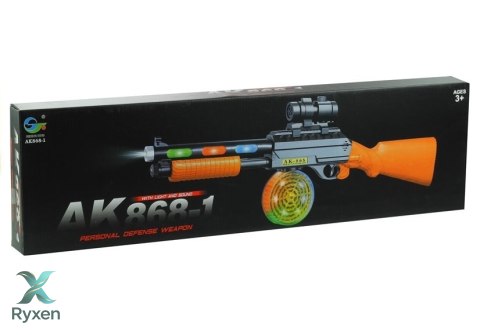 Pistolet Broń Karabin AK 868-1 Świeci Gra 60 cm LEAN TOYS