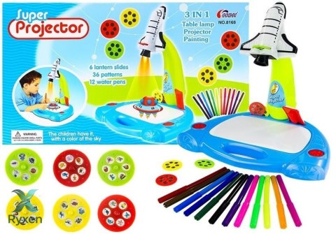 Projektor Rzutnik Rakieta Do Malowania 36 Obrazków LEAN TOYS