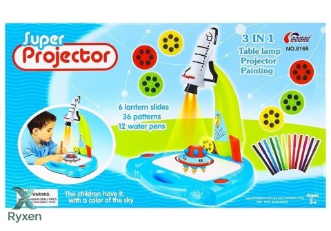 Projektor Rzutnik Rakieta Do Malowania 36 Obrazków LEAN TOYS