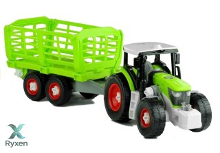 Rozkręcany Traktor z Otwierana Przyczepą 43 cm LEAN TOYS