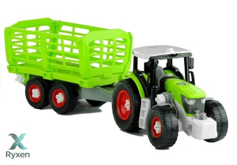 Rozkręcany Traktor z Otwierana Przyczepą 43 cm LEAN TOYS