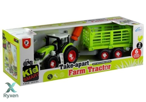 Rozkręcany Traktor z Otwierana Przyczepą 43 cm LEAN TOYS