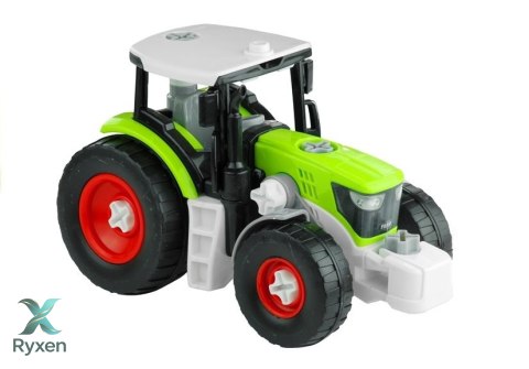 Rozkręcany Traktor z Przyczepą z Drewnem 43 cm LEAN TOYS