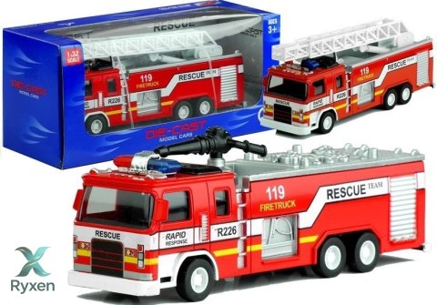 Samochodzik Wóz Strażacki z Drabiną 2 Rodzaje 1:32 LEAN TOYS