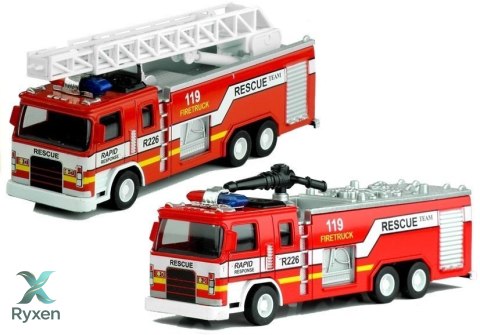 Samochodzik Wóz Strażacki z Drabiną 2 Rodzaje 1:32 LEAN TOYS