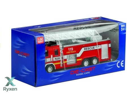 Samochodzik Wóz Strażacki z Drabiną 2 Rodzaje 1:32 LEAN TOYS