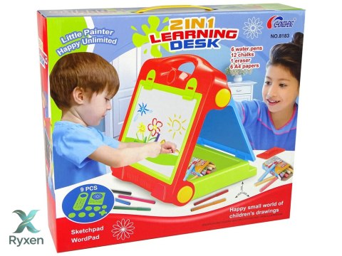 Tablica Składana w Walizkę Dwustronna 2w1 Na Kredę LEAN TOYS