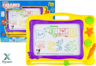 Tablica Znikopis Morski + 3 Pieczątki Kolorowe Tło LEAN TOYS