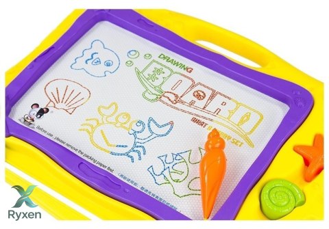 Tablica Znikopis Morski + 3 Pieczątki Kolorowe Tło LEAN TOYS