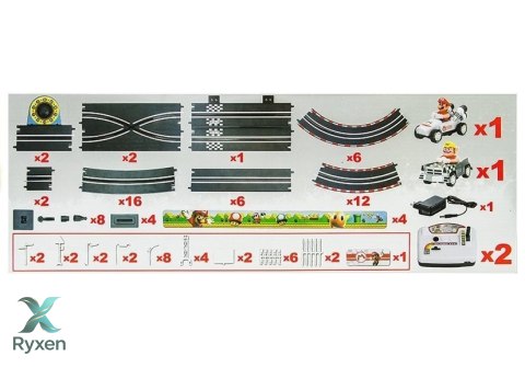 Tor Samochodowy + 2 Auta Mario RC 452cm 20km/h LEAN TOYS