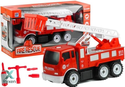 Wóz Strażacki z Drabiną Do Rozkręcania Narzędzia LEAN TOYS