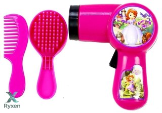 Zestaw Księżniczki w Walizce Suszarka Kolczyki Opaska Różowe LEAN TOYS