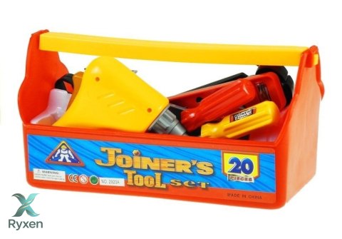 Zestaw Narzędzi w Skrzynce Majsterkowicz Kask 20 elementów LEAN TOYS