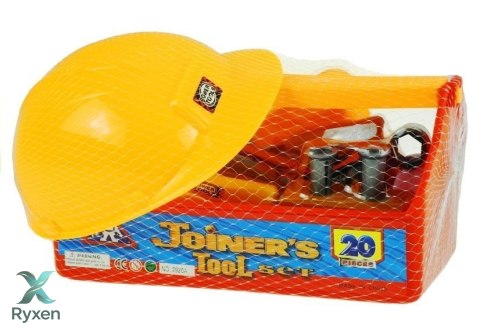 Zestaw Narzędzi w Skrzynce Majsterkowicz Kask 20 elementów LEAN TOYS