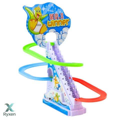 Zestaw Pingwiny Interaktywne Na Ruchomych Schodach Dla Dzieci LEAN TOYS