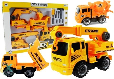 Zestaw Pojazdów Do Rozkręcania Betoniarka Wywrotka LEAN TOYS