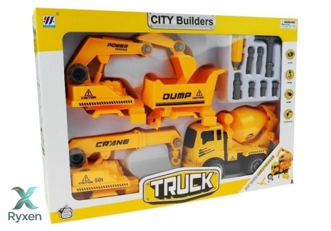 Zestaw Pojazdów Do Rozkręcania Betoniarka Wywrotka LEAN TOYS