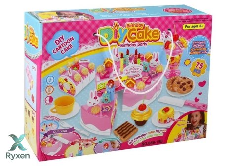 Zestaw Przyjęcie Urodzinowe Tort Do Krojenia Deser LEAN TOYS