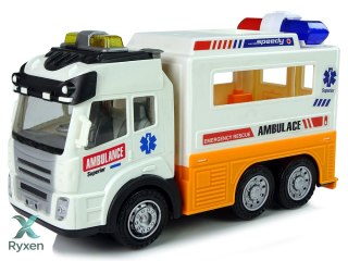 Ambulans Autko na Baterie Światło Dźwięki LEAN TOYS