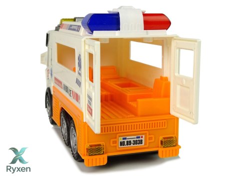 Ambulans Autko na Baterie Światło Dźwięki LEAN TOYS