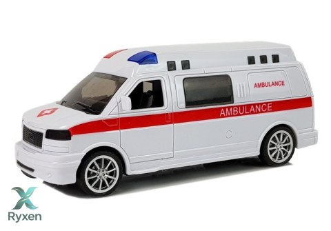 Ambulans Karetka Pogotowia z Napędem Dźwięk Syrena Światła LEAN TOYS