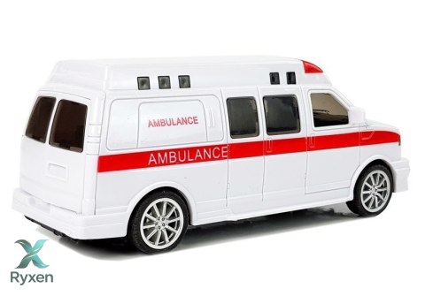Ambulans Karetka Pogotowia z Napędem Dźwięk Syrena Światła LEAN TOYS