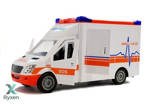 Ambulans na Baterie z noszami Dźwięk i Światło LEAN TOYS