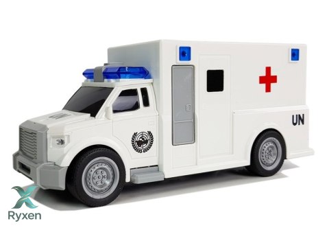 Auto Ambulans z napędem Karetka Pogotowia 1:20 z dźwiękiem LEAN TOYS