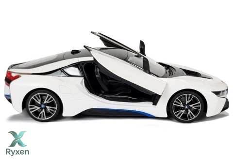 Auto R/C BMW i8 Rastar 1:14 Biały Drzwi Automatyczne RASTAR