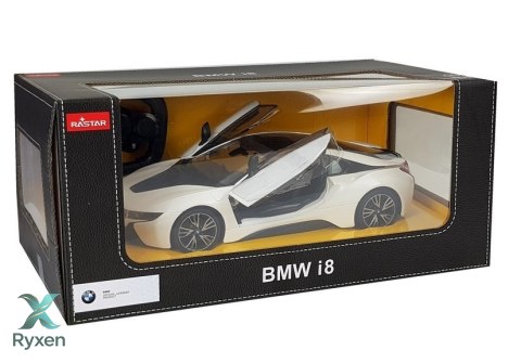 Auto R/C BMW i8 Rastar 1:14 Biały Drzwi Automatyczne RASTAR