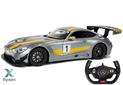 Auto R/C Mercedes AMG GT3 Rastar 1:14 Szare na pilota RASTAR